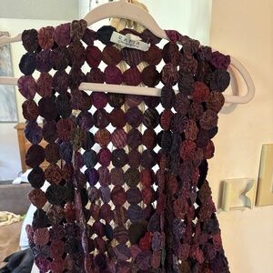 Crochet / open patchwork style silk vest
